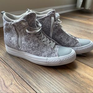 Women’s Converse Grey/White Hidden Wedge Sneaker